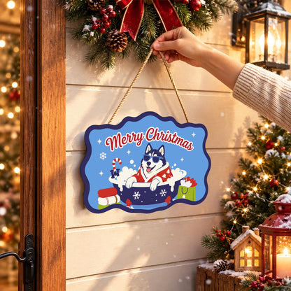 Husky's Snowflake Tub Soak paint by numbers hanging sign – image 14