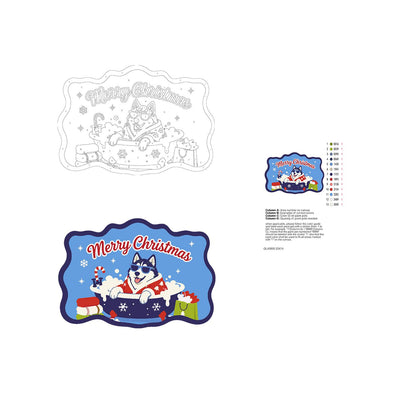 Husky's Snowflake Tub Soak paint by numbers hanging sign – image 19