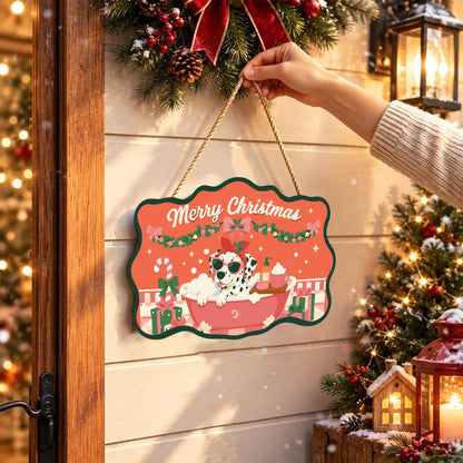 Bow-Topped Dalmatian Spa Day paint by numbers hanging sign – image 14