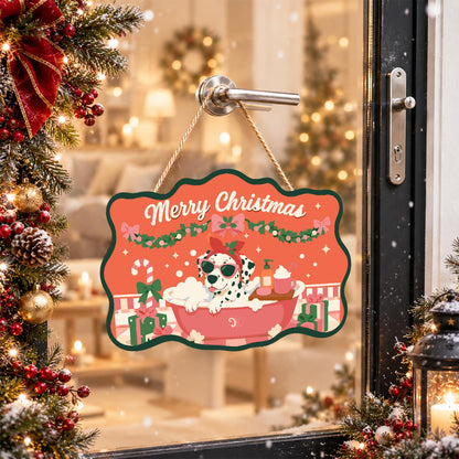 Bow-Topped Dalmatian Spa Day paint by numbers hanging sign – image 17