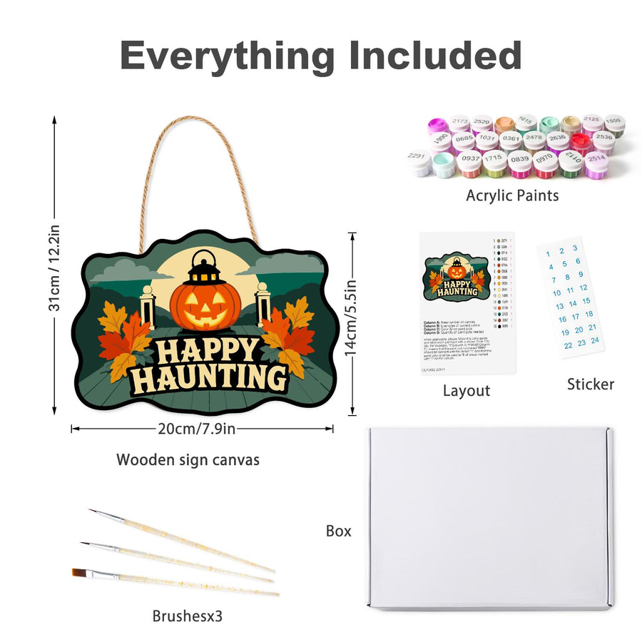 Hanging sign kit contents