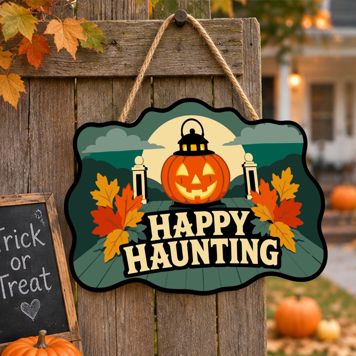Pumpkin Lantern by Garden Gate paint by numbers hanging sign – image 16