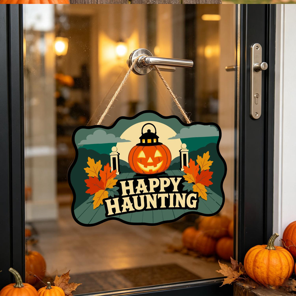 Pumpkin Lantern by Garden Gate paint by numbers hanging sign – image 17