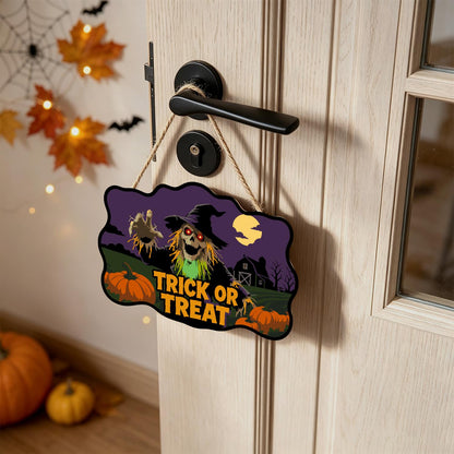 Clawing Ghoul Scarecrow by Barn paint by numbers hanging sign – image 18