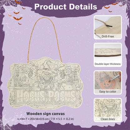 Pumpkin Scarecrow Potion Shop paint by numbers hanging sign – image 5