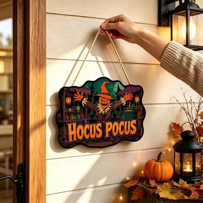 Pumpkin Scarecrow Potion Shop paint by numbers hanging sign – image 14