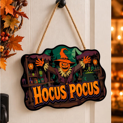 Pumpkin Scarecrow Potion Shop paint by numbers hanging sign – image 15