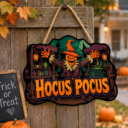 Pumpkin Scarecrow Potion Shop paint by numbers hanging sign – image 16