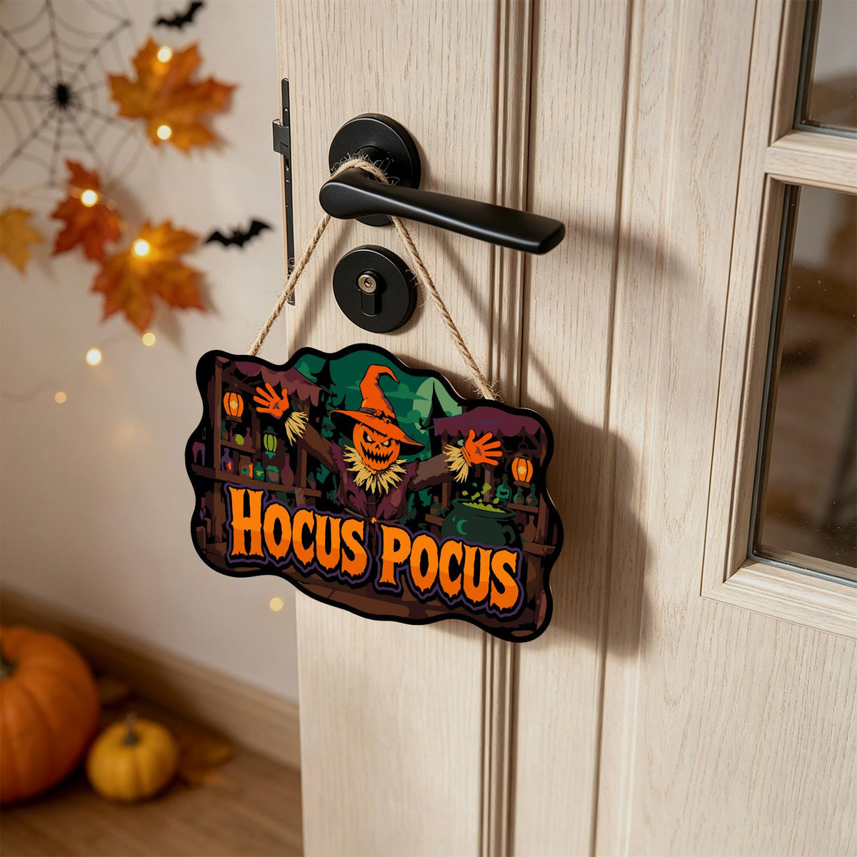 Pumpkin Scarecrow Potion Shop paint by numbers hanging sign – image 18