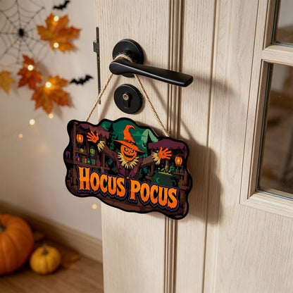 Pumpkin Scarecrow Potion Shop paint by numbers hanging sign – image 18