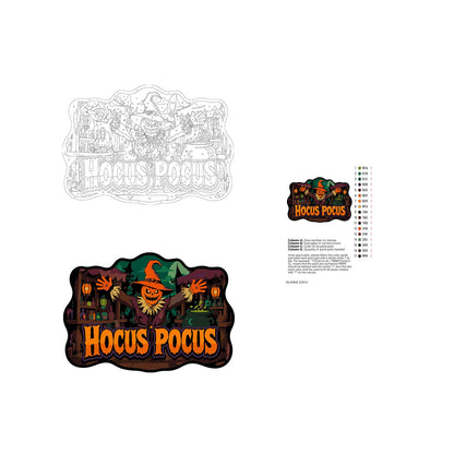 Pumpkin Scarecrow Potion Shop paint by numbers hanging sign – image 19