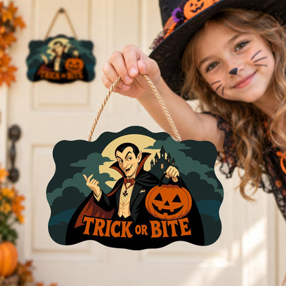 Caped Vampire with Jack-O'-Lantern paint by numbers hanging sign – image 13