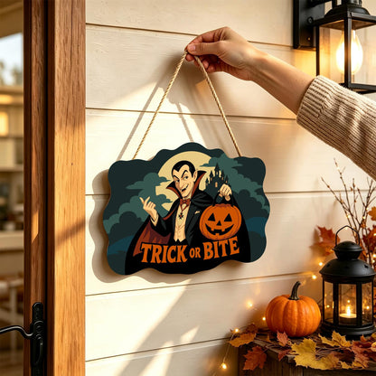 Caped Vampire with Jack-O'-Lantern paint by numbers hanging sign – image 14