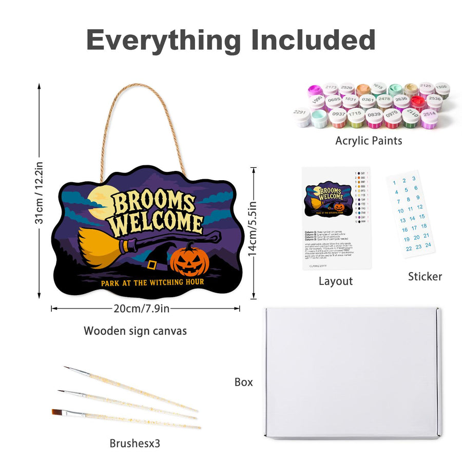 Hanging sign kit contents