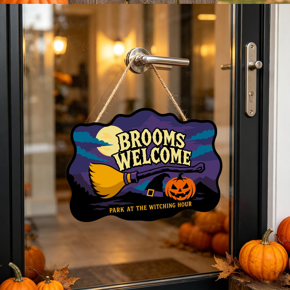 Resting Broom Under Full Moon paint by numbers hanging sign – image 17