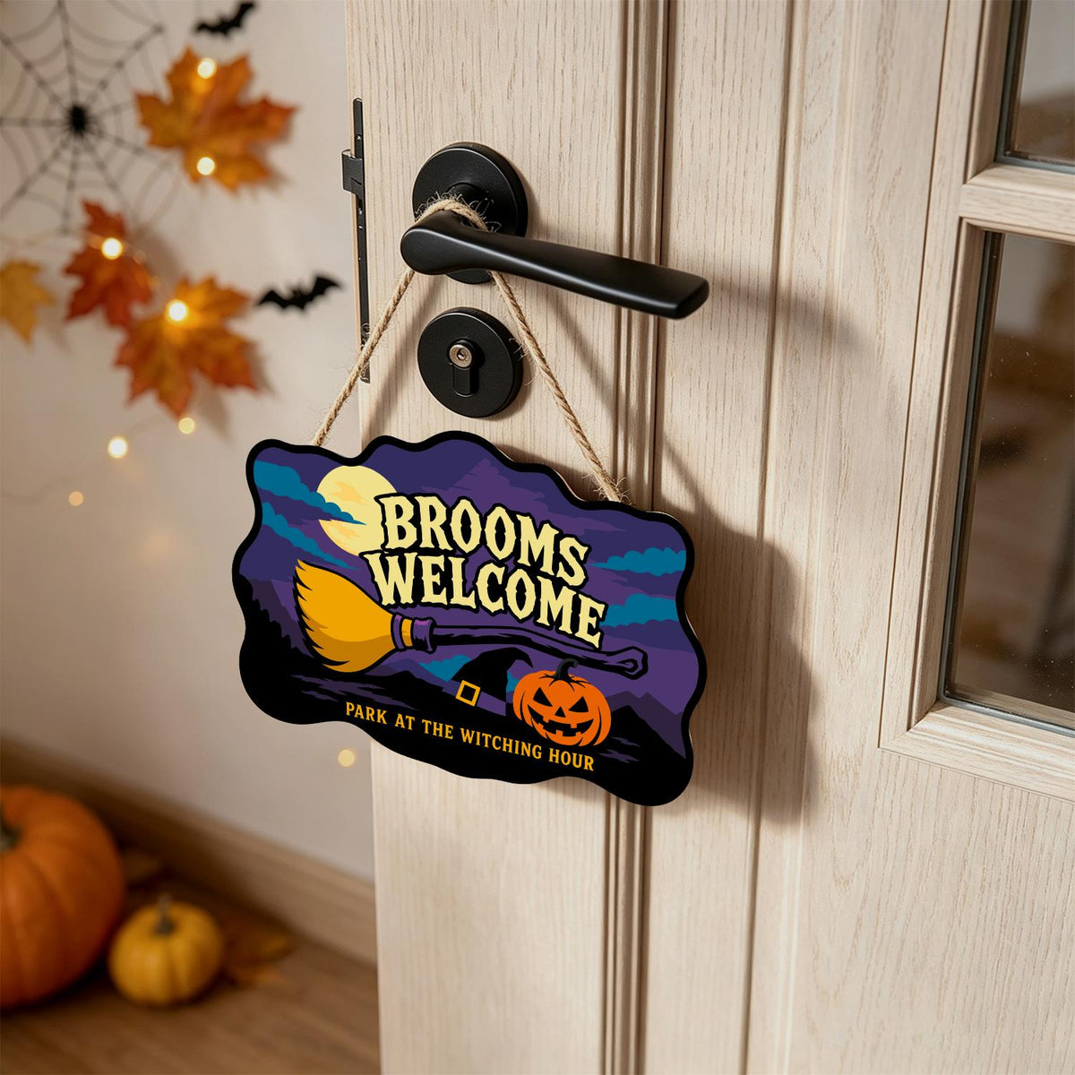 Resting Broom Under Full Moon paint by numbers hanging sign – image 18