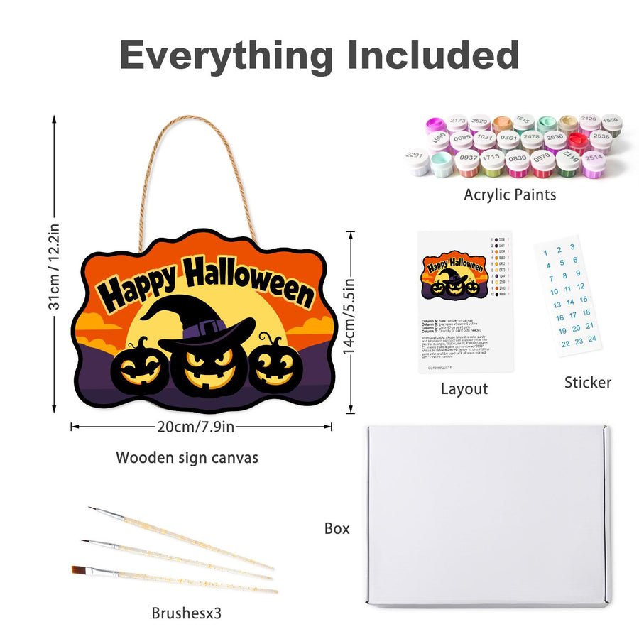 Hanging sign kit contents
