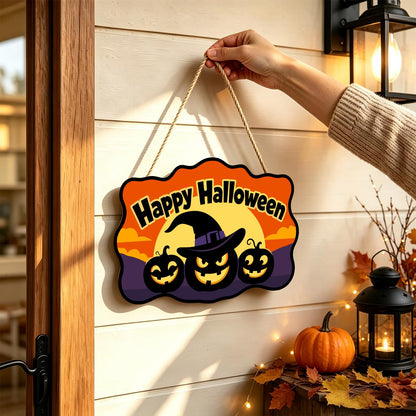 Purple Dusk Witch-Hat Pumpkins paint by numbers hanging sign – image 14