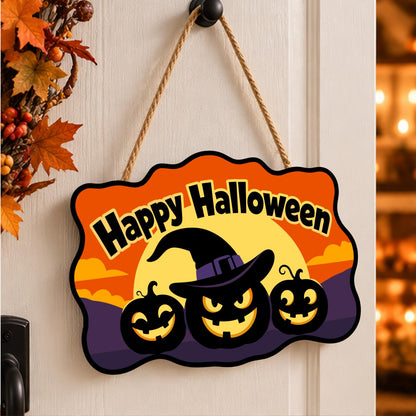Purple Dusk Witch-Hat Pumpkins paint by numbers hanging sign – image 15