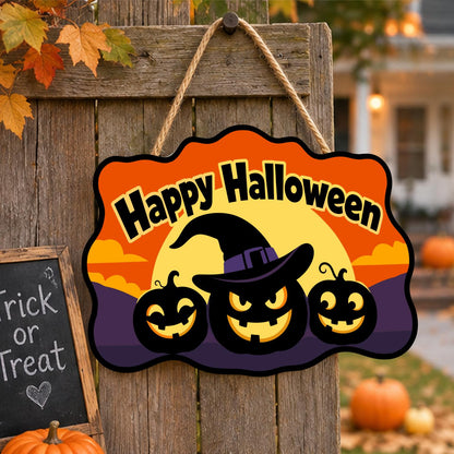 Purple Dusk Witch-Hat Pumpkins paint by numbers hanging sign – image 16