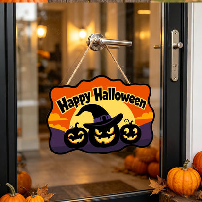 Purple Dusk Witch-Hat Pumpkins paint by numbers hanging sign – image 17