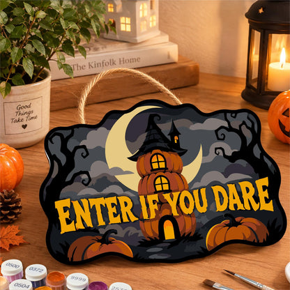 Stacked Pumpkin Tower Dare paint by numbers hanging sign – image 8
