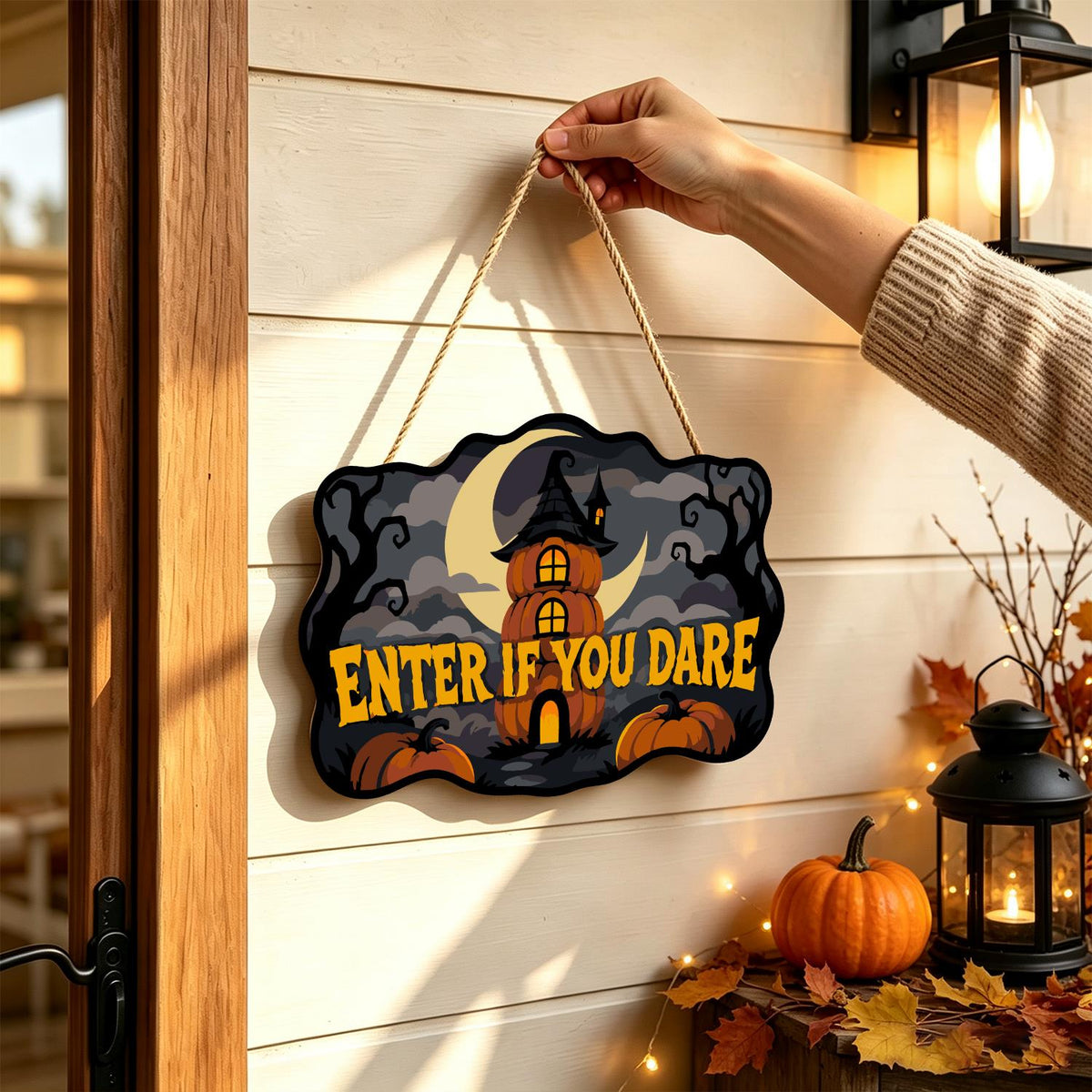 Stacked Pumpkin Tower Dare paint by numbers hanging sign – image 14