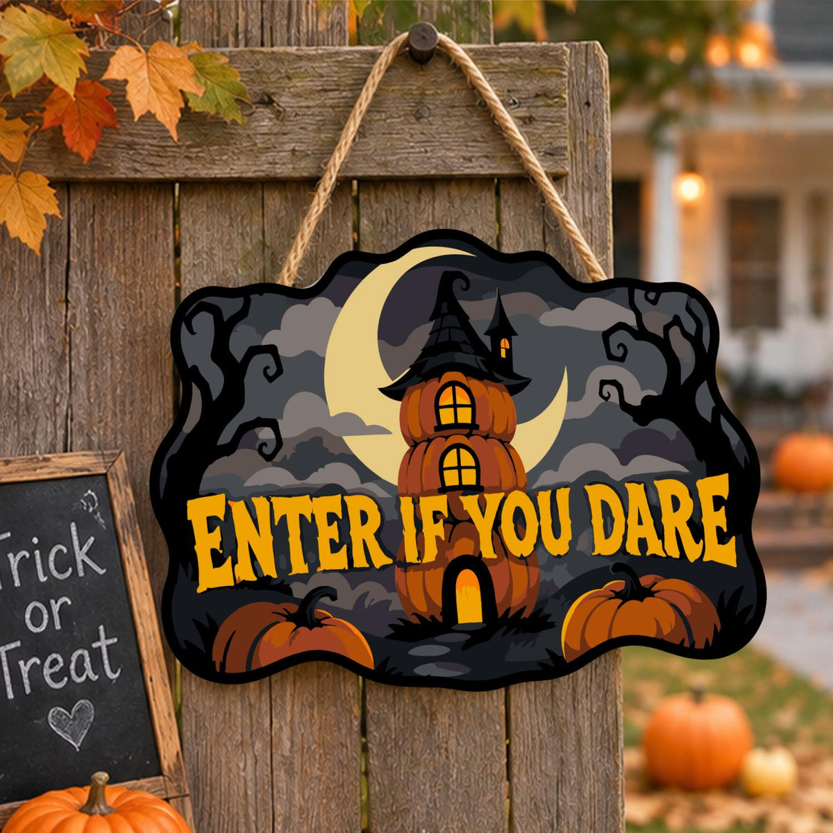Stacked Pumpkin Tower Dare paint by numbers hanging sign – image 16
