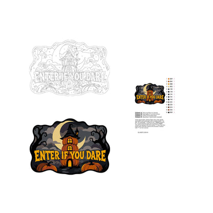 Stacked Pumpkin Tower Dare paint by numbers hanging sign – image 19