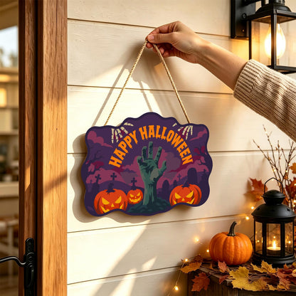 Purple Dusk Zombie Hand paint by numbers hanging sign – image 14