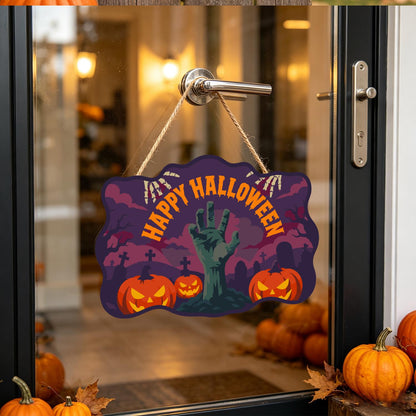 Purple Dusk Zombie Hand paint by numbers hanging sign – image 17