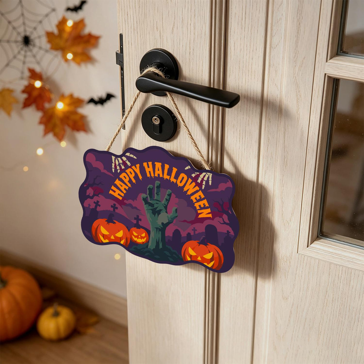 Purple Dusk Zombie Hand paint by numbers hanging sign – image 18