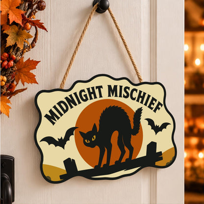 Arched Cat on the Fence paint by numbers hanging sign – image 15