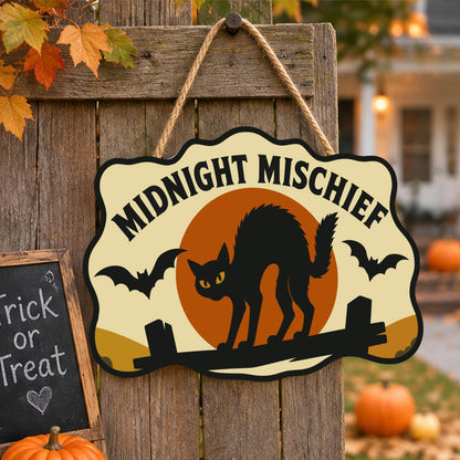 Arched Cat on the Fence paint by numbers hanging sign – image 16