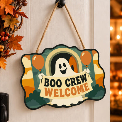 Ghost Banner and Balloons paint by numbers hanging sign – image 15