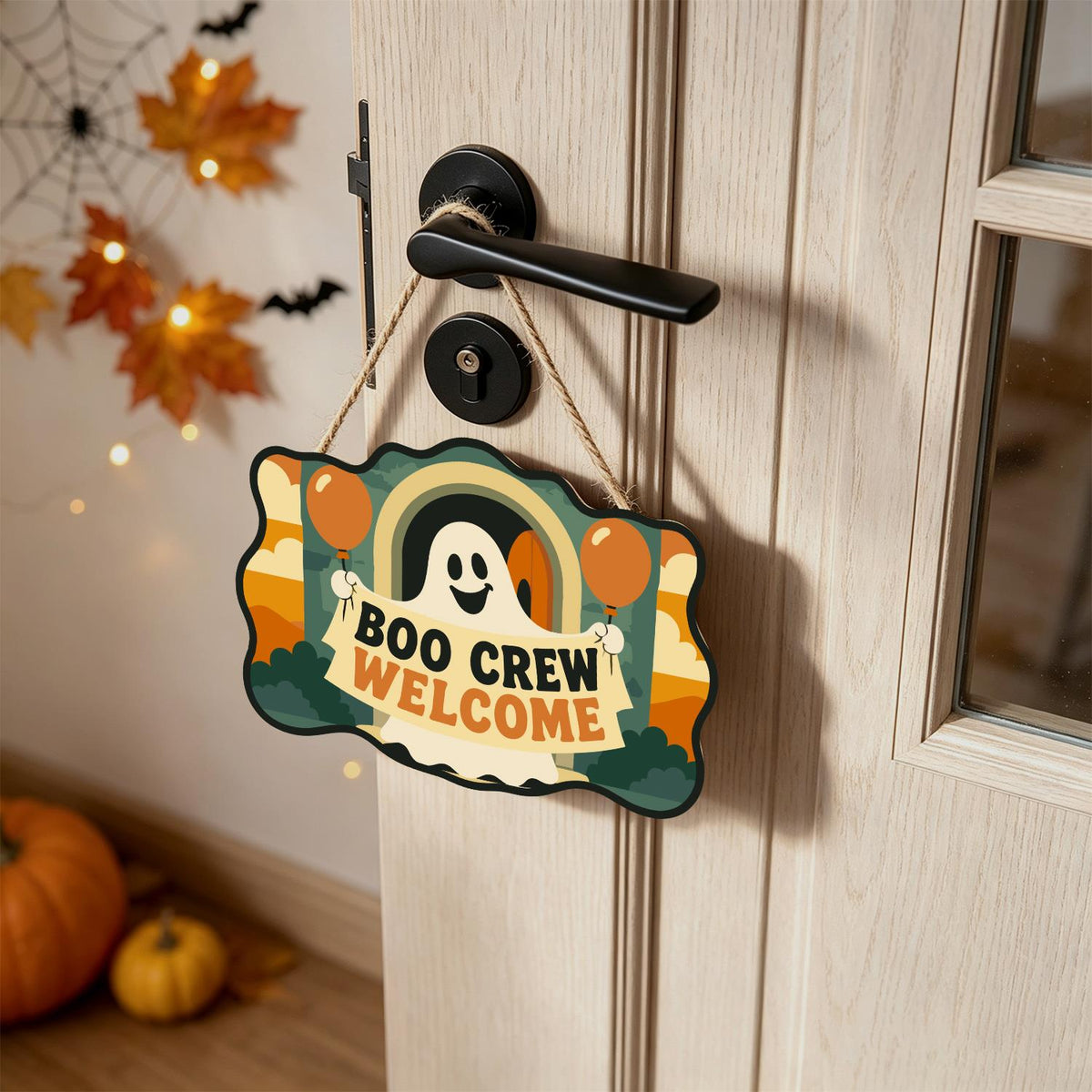 Ghost Banner and Balloons paint by numbers hanging sign – image 18