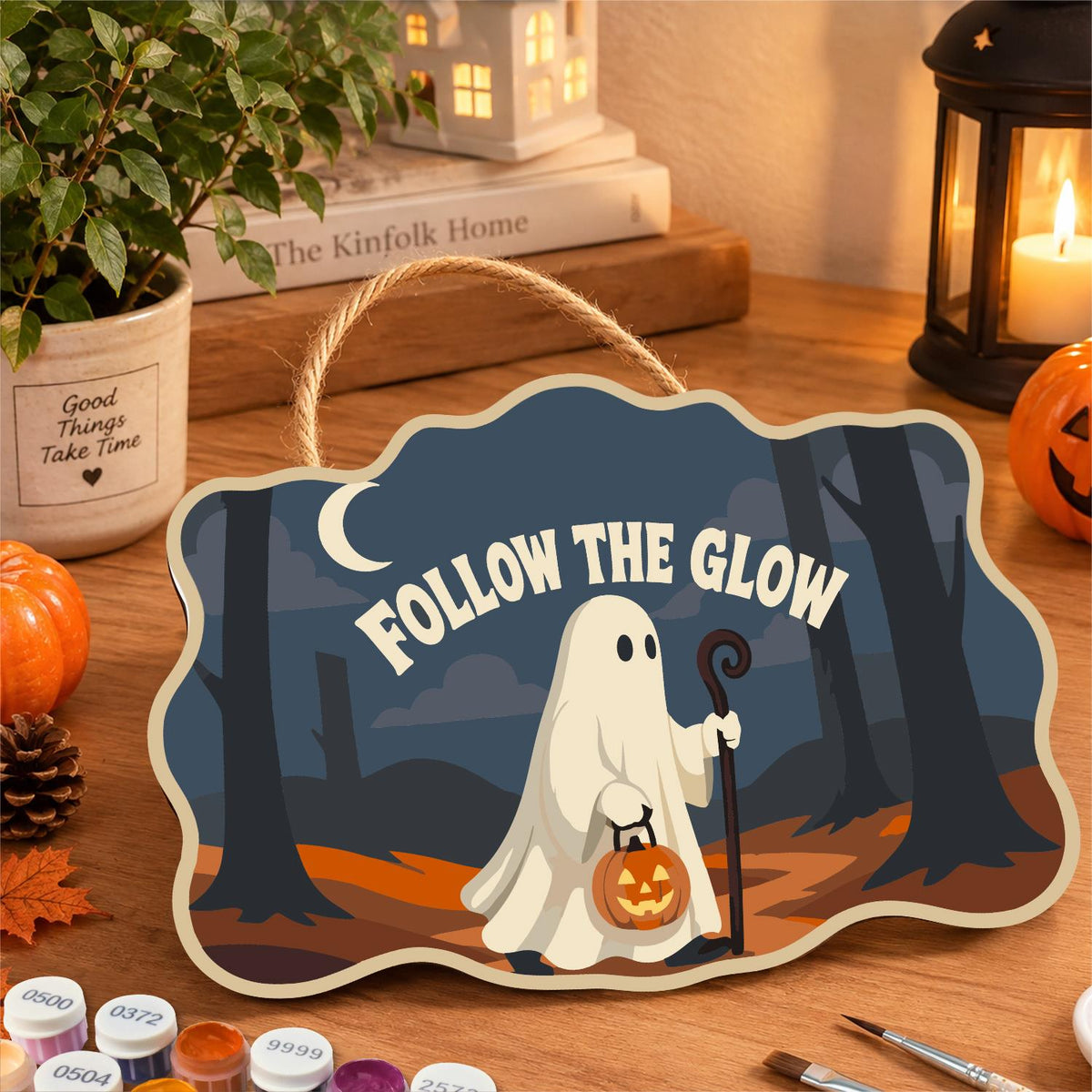 Forest Path Ghost Wanderer paint by numbers hanging sign – image 8