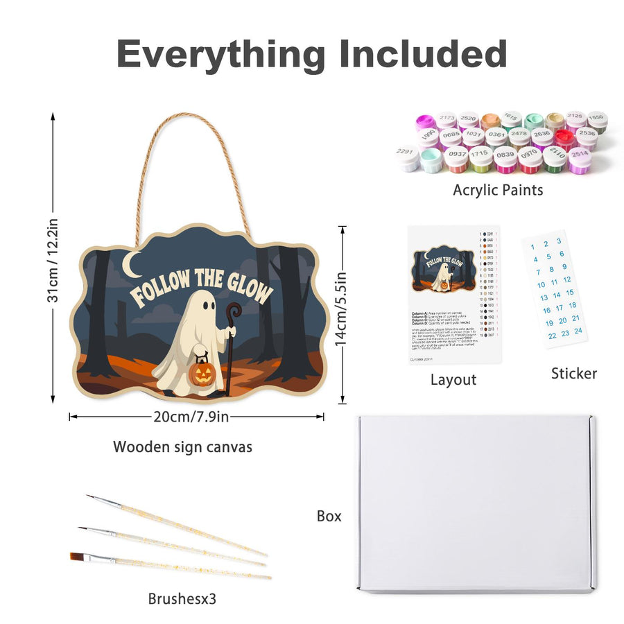 Hanging sign kit contents