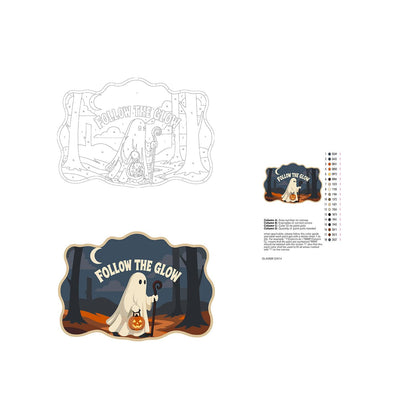 Forest Path Ghost Wanderer paint by numbers hanging sign – image 19