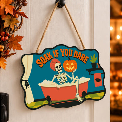 Skeleton's Bubble Bath Soak paint by numbers hanging sign – image 15