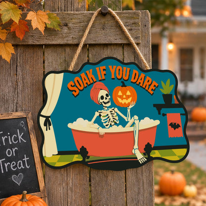 Skeleton's Bubble Bath Soak paint by numbers hanging sign – image 16