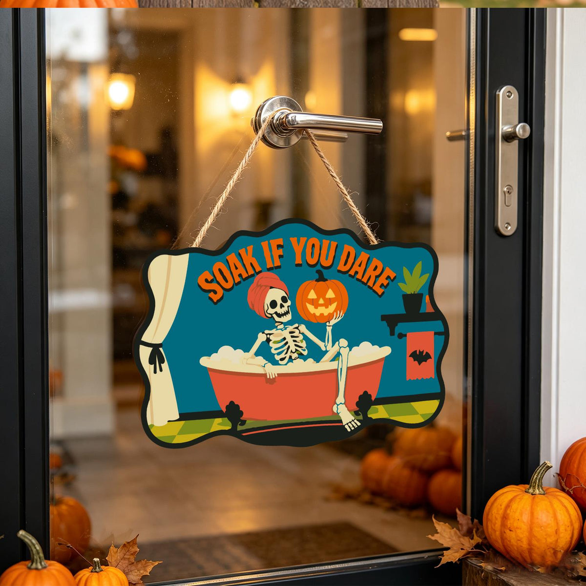 Skeleton's Bubble Bath Soak paint by numbers hanging sign – image 17
