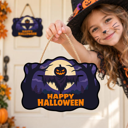 Moonlit Jack-O'-Lantern Scarecrow paint by numbers hanging sign – image 13