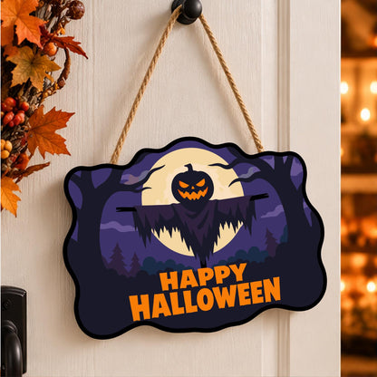 Moonlit Jack-O'-Lantern Scarecrow paint by numbers hanging sign – image 15