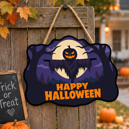 Moonlit Jack-O'-Lantern Scarecrow paint by numbers hanging sign – image 16