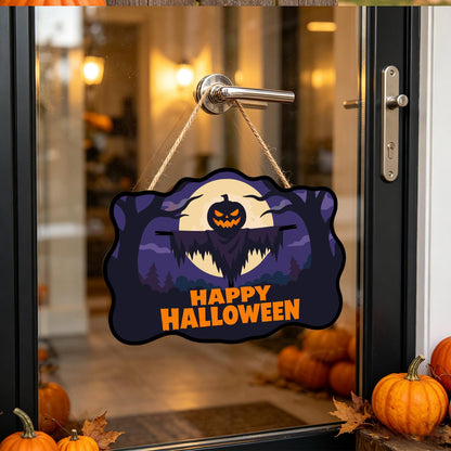 Moonlit Jack-O'-Lantern Scarecrow paint by numbers hanging sign – image 17