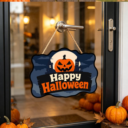Blue Night Jack-O'-Lantern Moon paint by numbers hanging sign – image 17