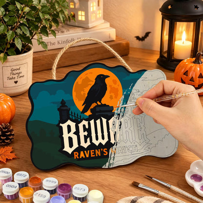 Raven on the Iron Gate Pillar paint by numbers hanging sign – image 7