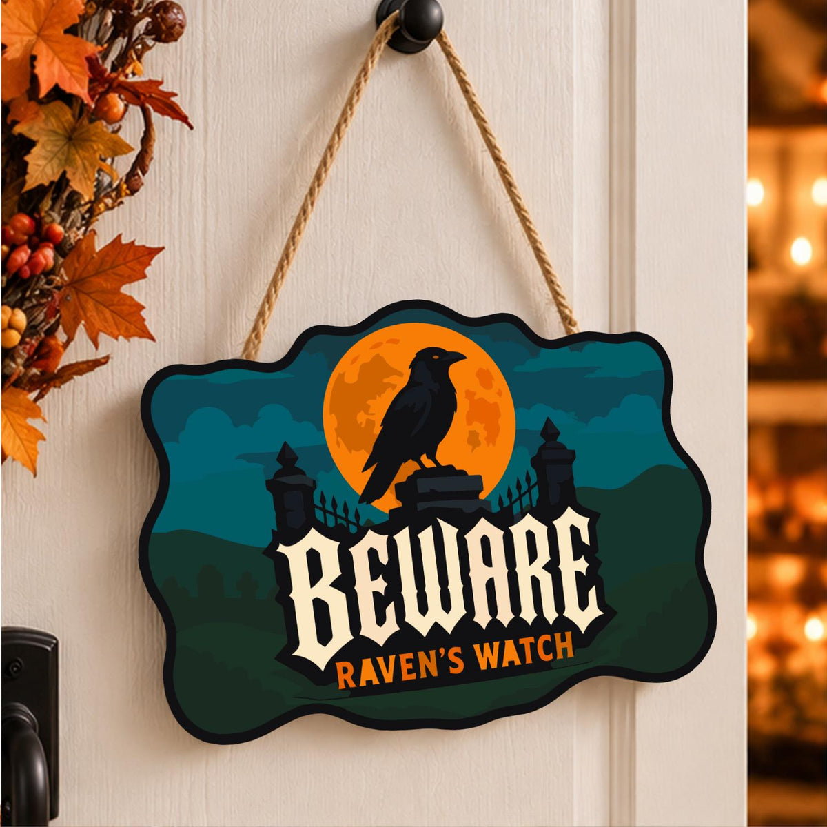 Raven on the Iron Gate Pillar paint by numbers hanging sign – image 15