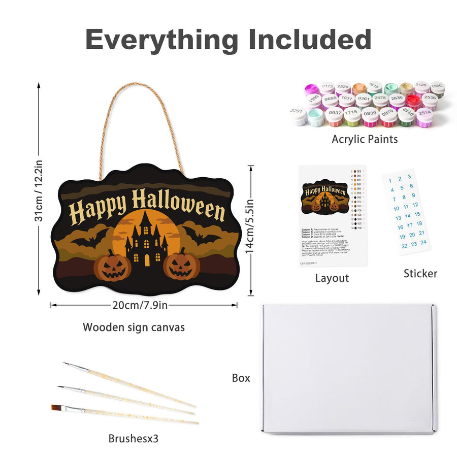 Hanging sign kit contents